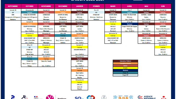 CALENDRIER 2026-2027
